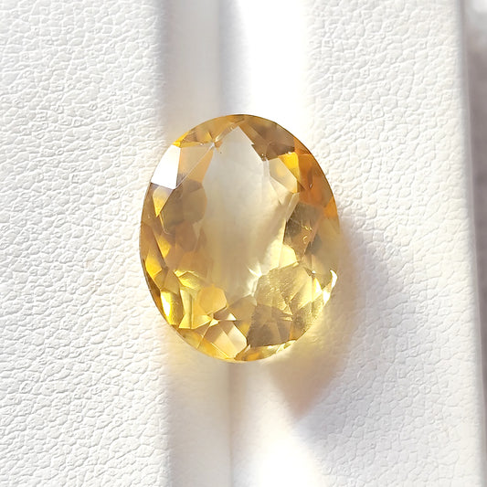 Citrine Oval Faceted Cut Stone 16×13MM 10 Cts.