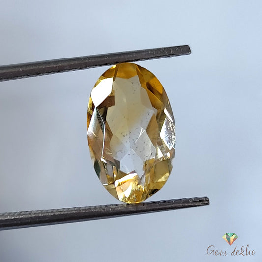 Citrine Oval Faceted Cut Stone 12×7MM 2.50 Cts.
