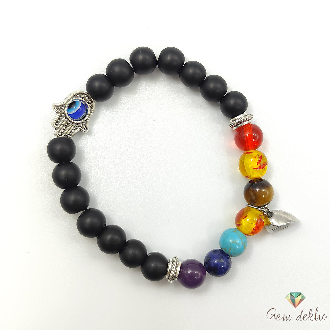 7 Chakra Heart Magnetic Couple Bracelets