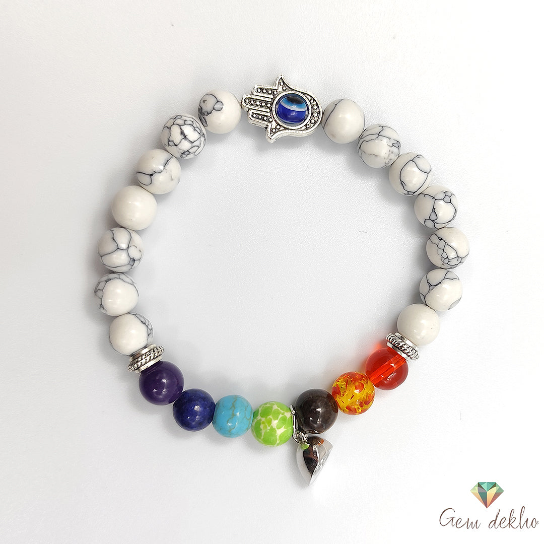 7 Chakra Heart Magnetic Couple Bracelets