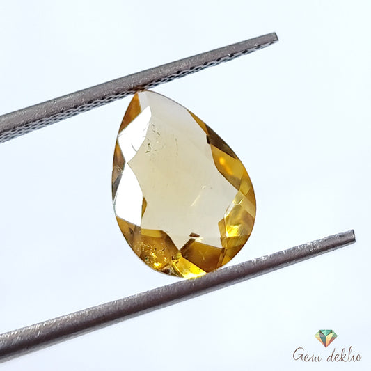 Citrine Pear Faceted Cut Stone 12×9MM 2.40 Cts.