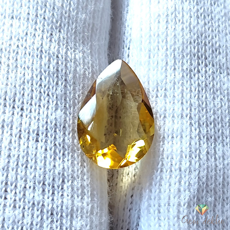 Citrine Pear Faceted Cut Stone 12×9MM 2.40 Cts.