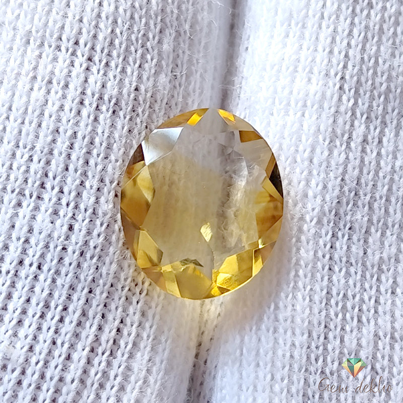 Citrine Oval Faceted Cut Stone 12×10MM 3.70 Cts.