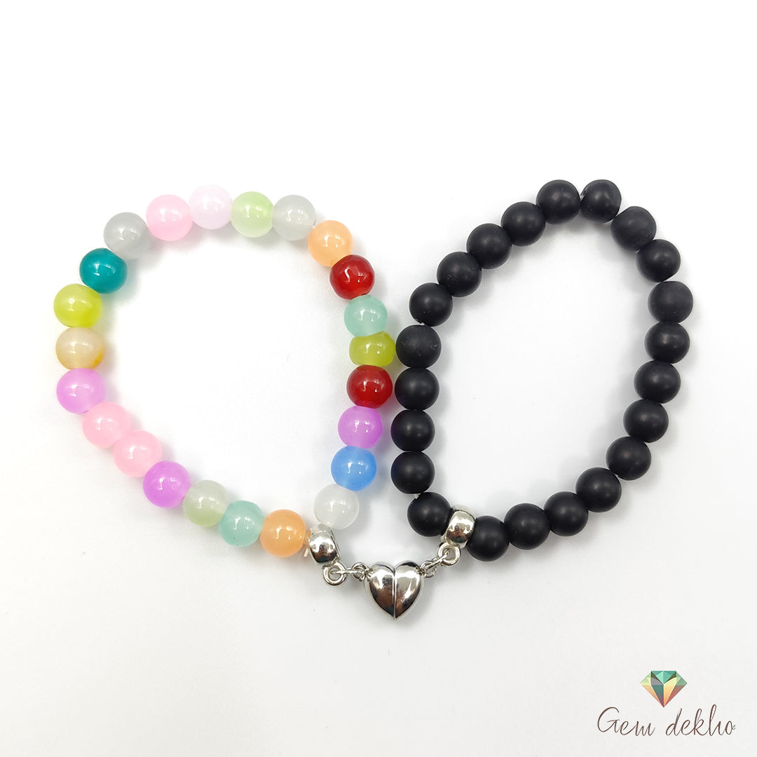 Colorful Heart Magnetic Couple Bracelets