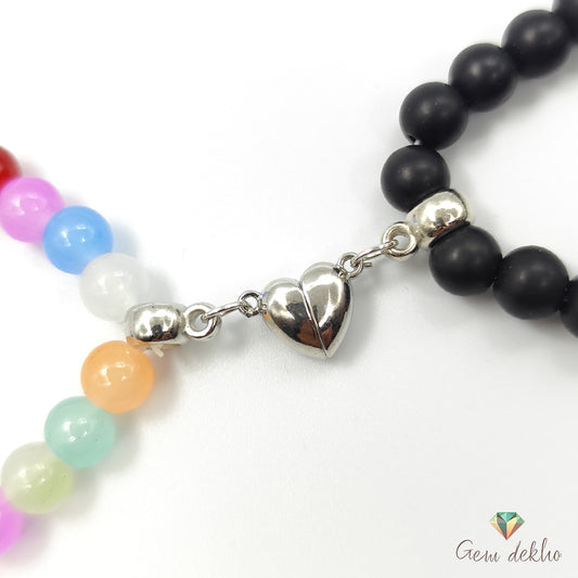 Colorful Heart Magnetic Couple Bracelets
