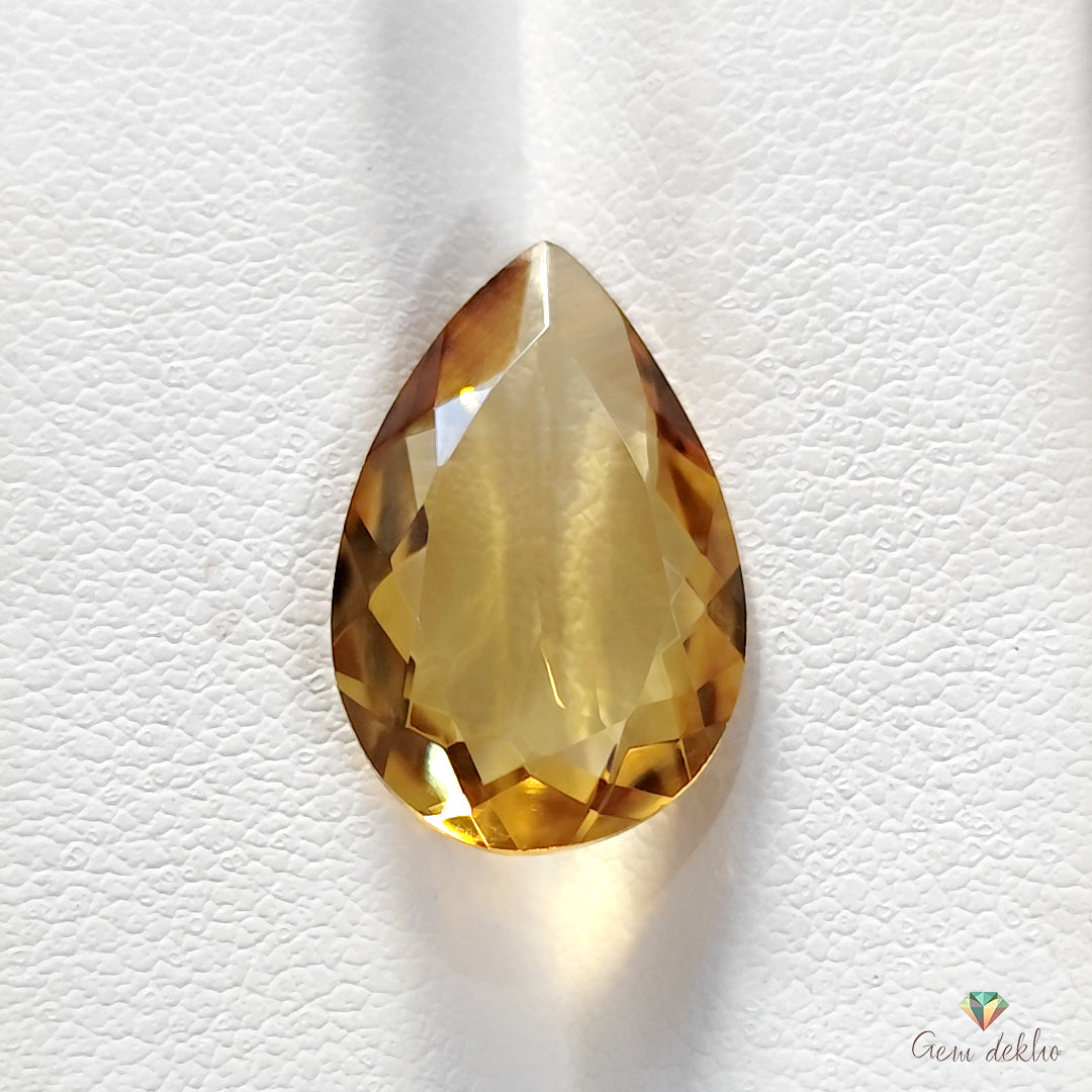 Citrine Pear Faceted Cut Stone 18×12MM 5 Cts.