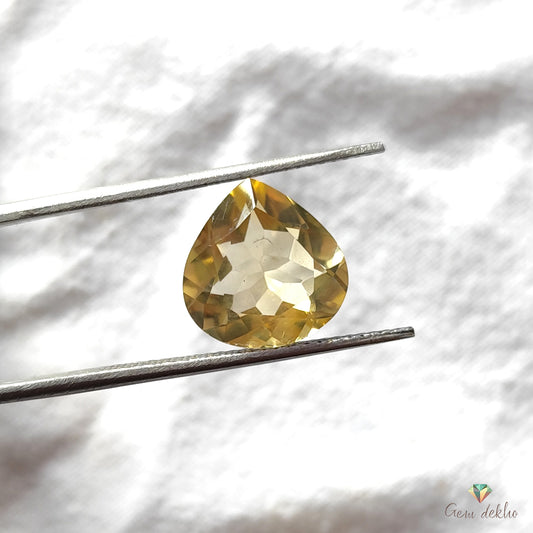 Citrine Pear Faceted Cut Stone 12×12MM 4.70 Cts.