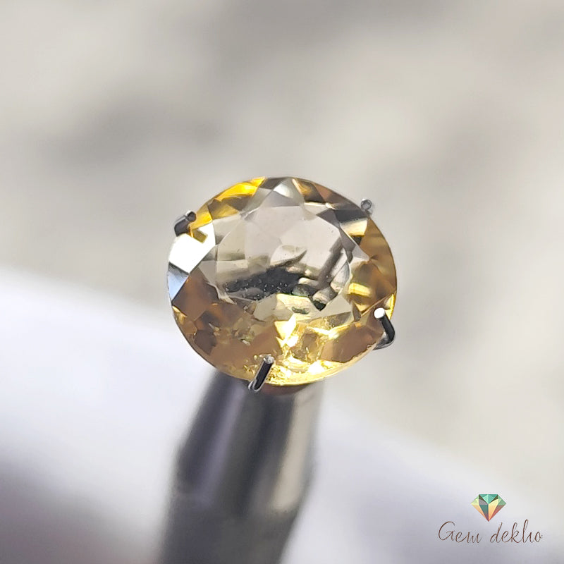 Citrine Round Faceted Cut Stone 9×9MM 2 Cts.