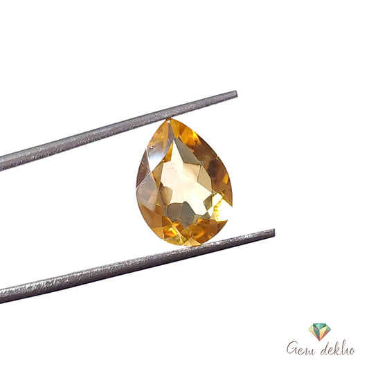Citrine Pear Faceted Cut Stone 13×9MM 3.30 Cts.