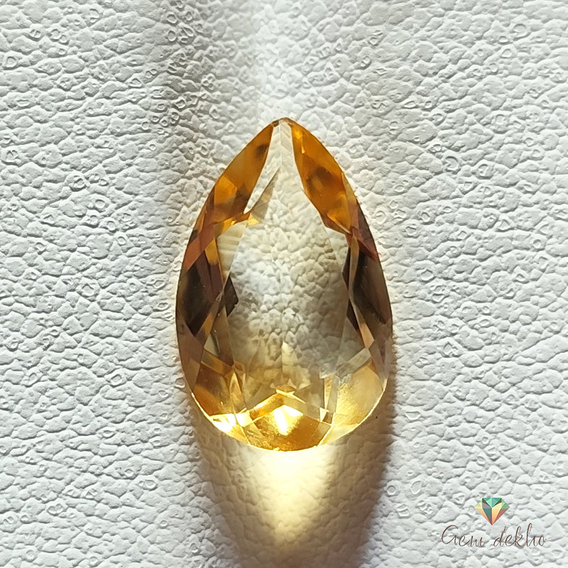 Citrine pear Faceted Cut Stone 13×9MM 3.25 Cts.