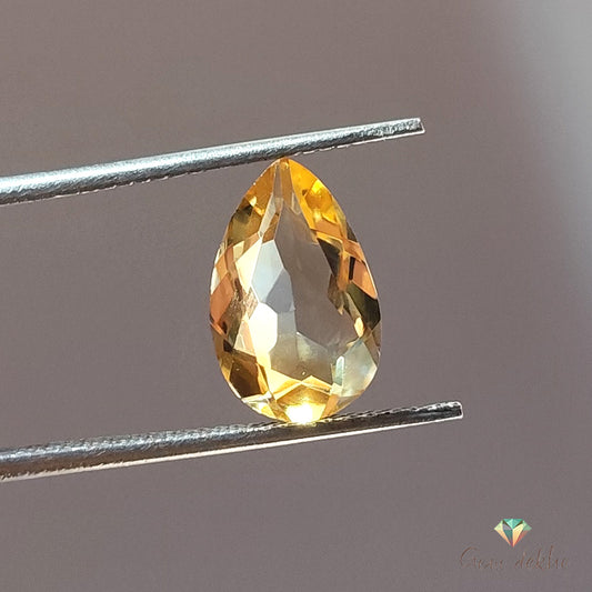 Citrine pear Faceted Cut Stone 13×9MM 3.25 Cts.