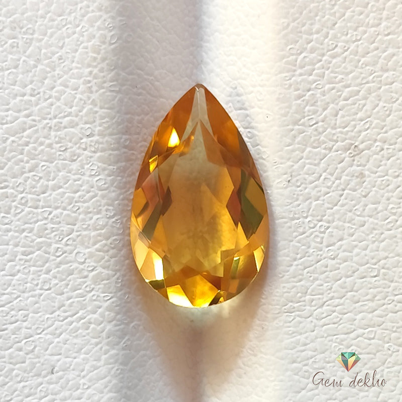 Citrine Pear Faceted Cut Stone 13×8MM 2.50 Cts.
