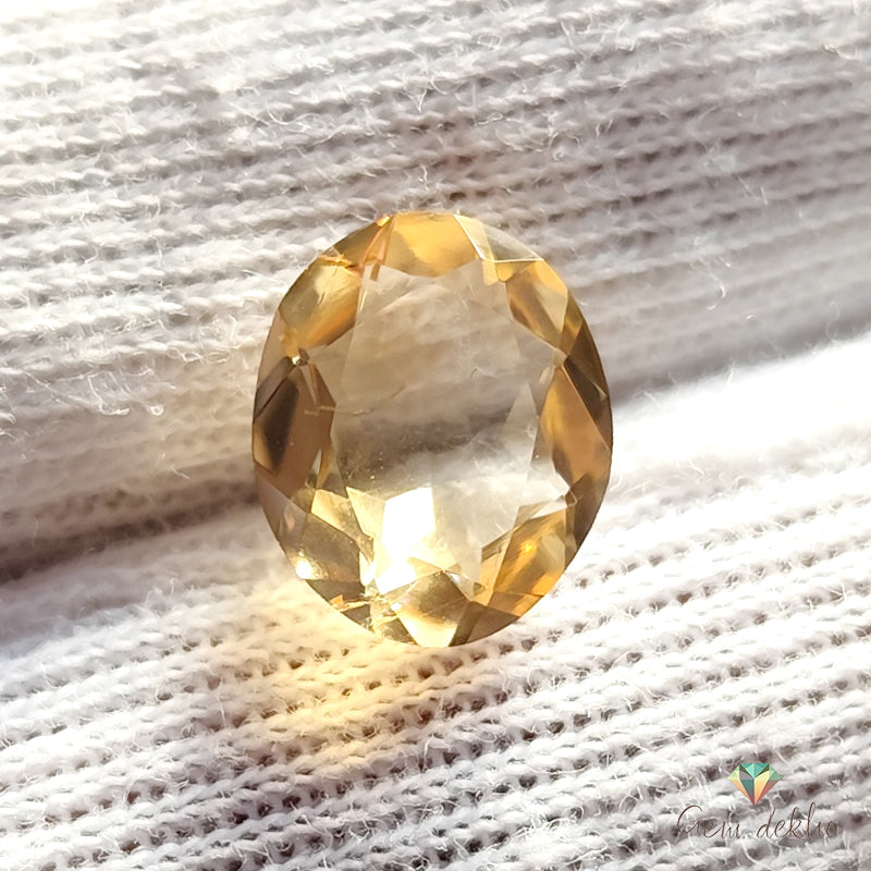 Citrine Oval Faceted Cut Stone 11×10MM 3.35 Cts.