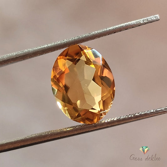 Citrine Oval Faceted Cut Stone 11×9MM 3.50 Cts.