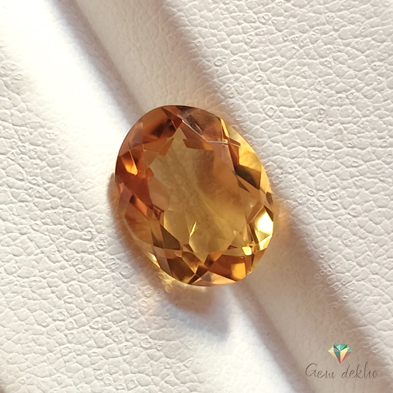 Citrine Oval Faceted Cut Stone 11×9MM 3.50 Cts.
