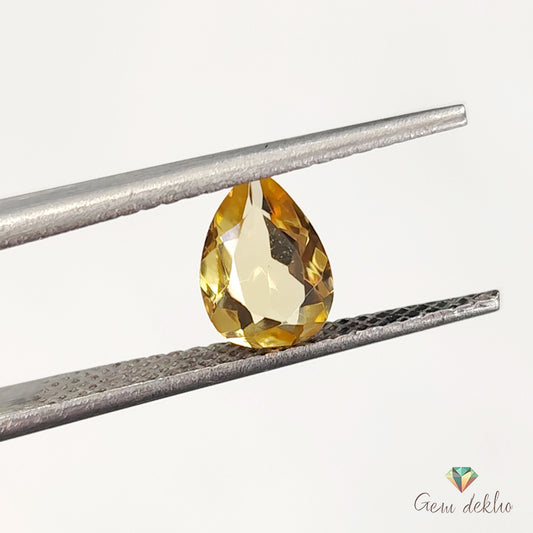 Citrine Pear Faceted Cut Stone 8×5MM 0.60 Cts.