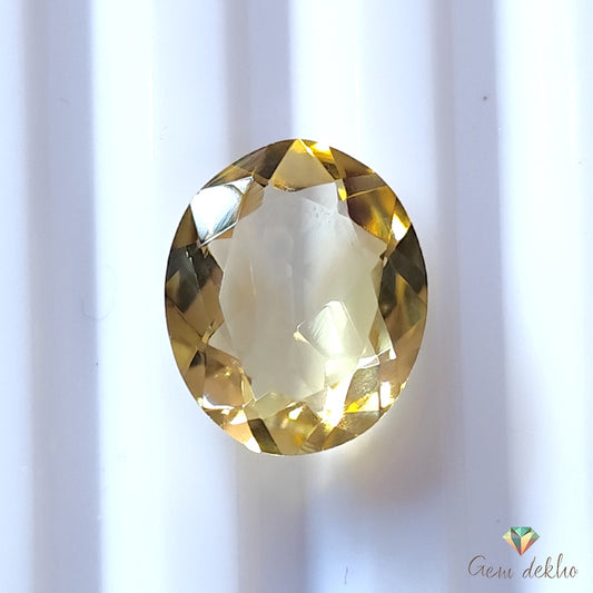 Citrine Oval Faceted Cut Stone 12×10MM 3.10 Cts.
