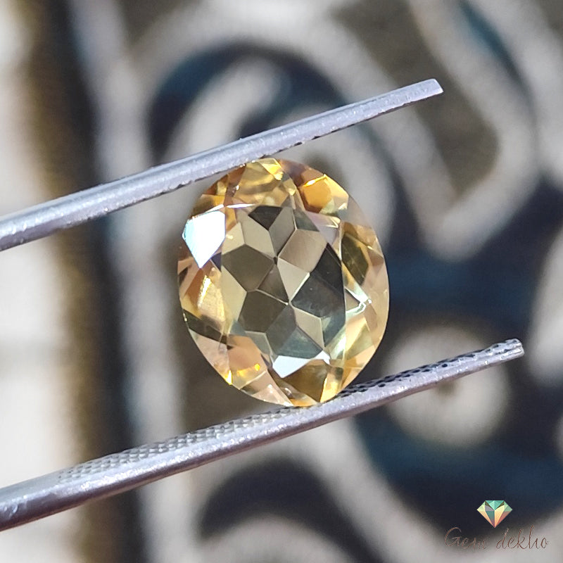 Citrine Oval Faceted Cut Stone 12×10MM 3.10 Cts.