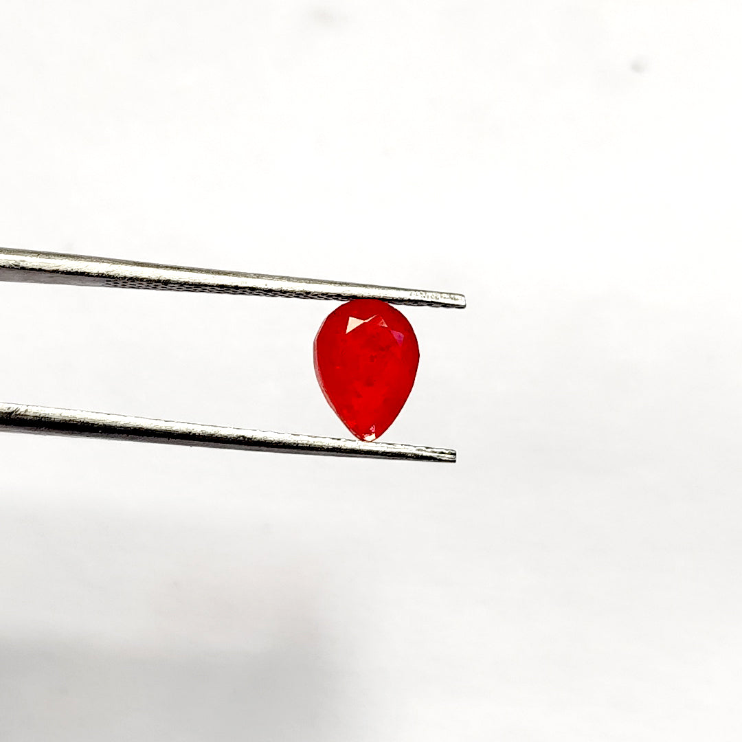 Ruby Color Doublet Pear Cut Loose Gemstone 8X6MM