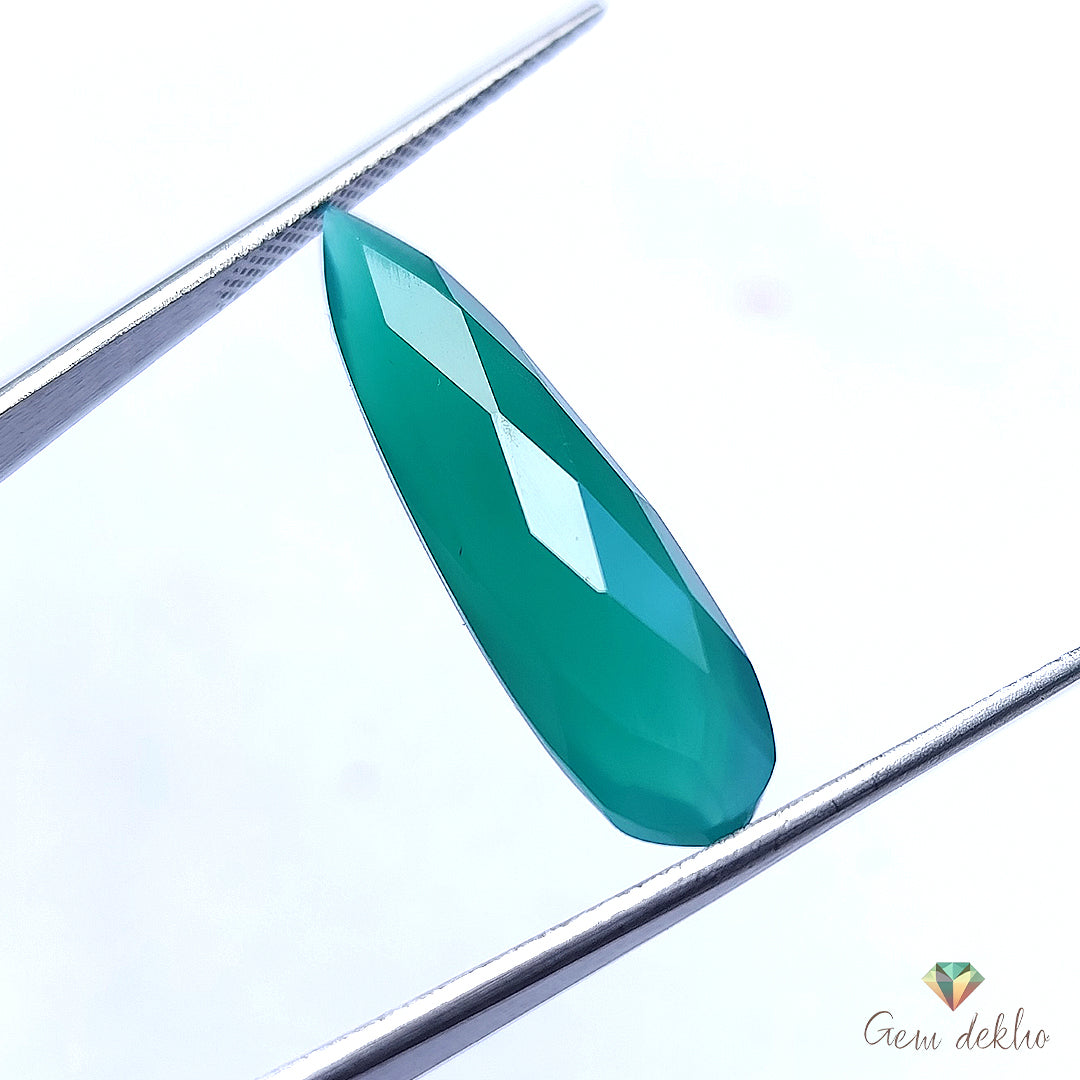 Green Onyx Cut Gemstone 30×8MM 11.5 Cts.