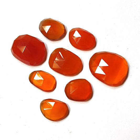 Red Onyx Rose Cut Briolette Irregular Shape Free Size 33.25 Cts. 9 Pieces