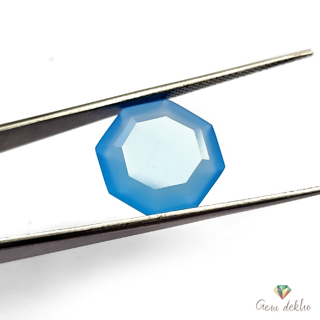 Sky Blue Onyx Octagon Cut Pair 15MM 18 Cts.