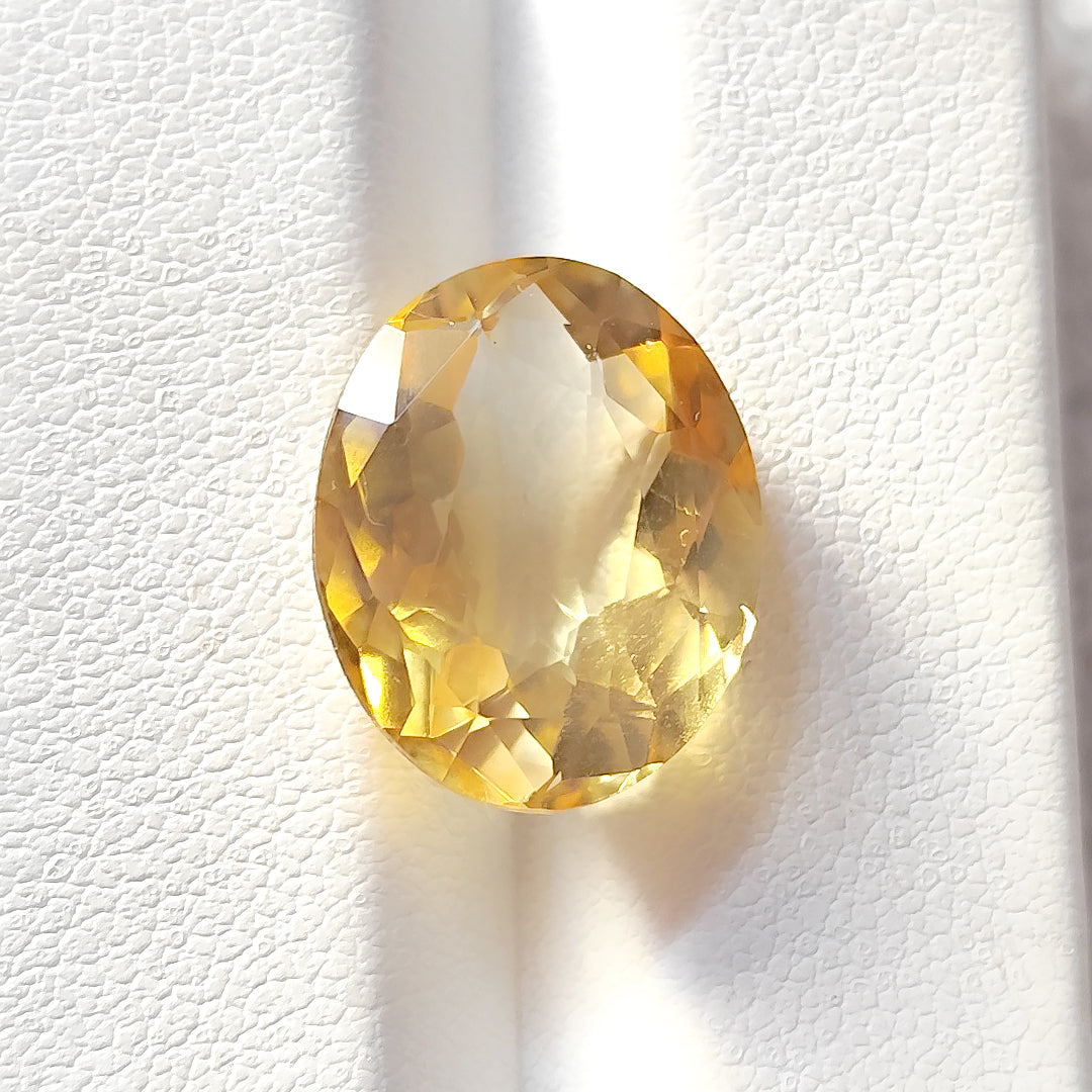 Citrine Oval Faceted Cut Stone 16×13MM 10 Cts.
