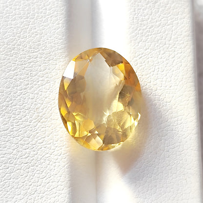 Citrine Oval Faceted Cut Stone 16×13MM 10 Cts.