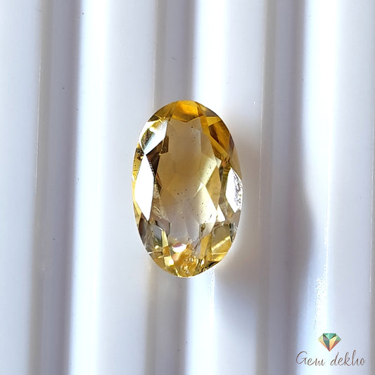 Citrine Oval Faceted Cut Stone 12×7MM 2.50 Cts.