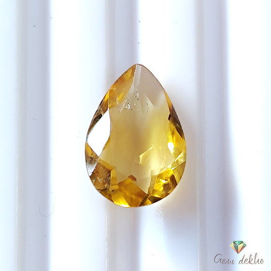 Citrine Pear Faceted Cut Stone 12×9MM 2.40 Cts.