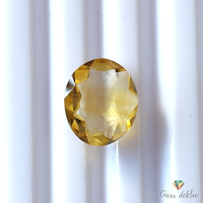 Citrine Oval Faceted Cut Stone 12×10MM 3.70 Cts.