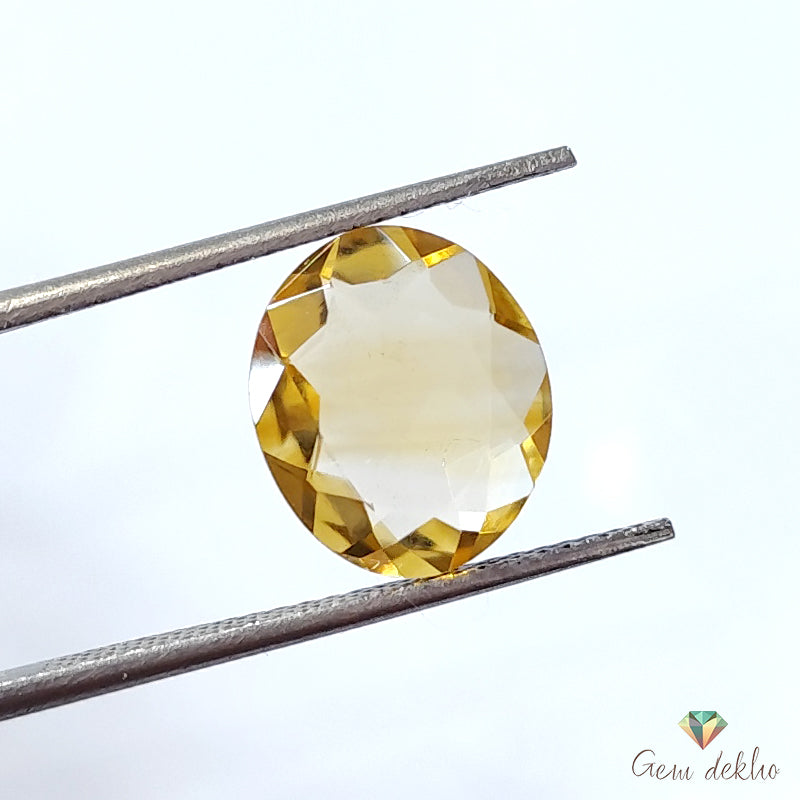 Citrine Oval Faceted Cut Stone 12×10MM 3.70 Cts.