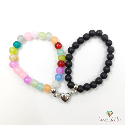 Colorful Heart Magnetic Couple Bracelets