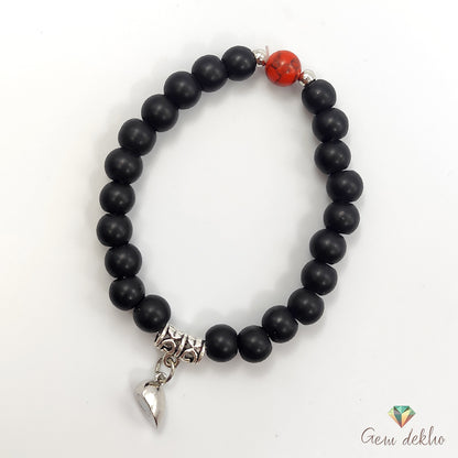 Heart Magnetic Couple Synthetic Charm Bracelets