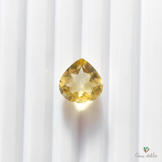 Citrine Pear Faceted Cut Stone 12×12MM 4.70 Cts.