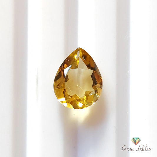 Citrine Pear Faceted Cut Stone 9×7MM 1.50 Cts.