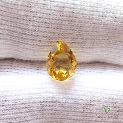 Citrine Pear Faceted Cut Stone 9×7MM 1.50 Cts.