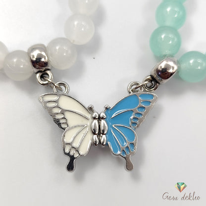 Butterfly Charm Magnetic Couples Bracelet