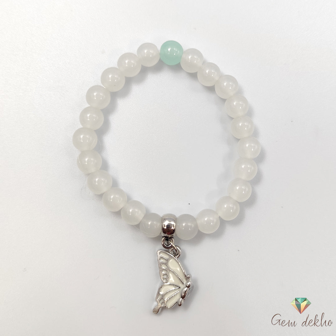 Butterfly Charm Magnetic Couples Bracelet