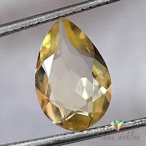 Citrine Pear Faceted Cut Stone 12×8 MM 2.25 Cts.