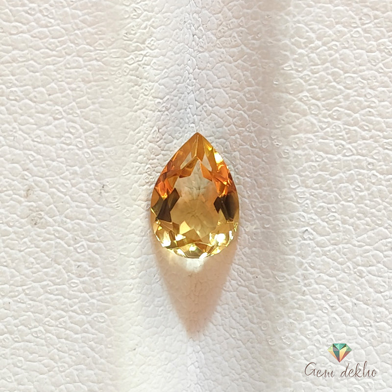 Citrine Pear Faceted Cut Stone 7×5MM 0.70 Cts.
