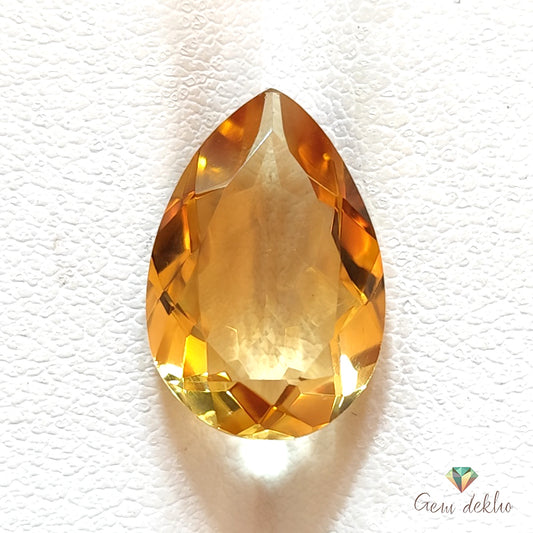 Citrine Pear Faceted Cut Stone 16×11MM 5.10 Cts.