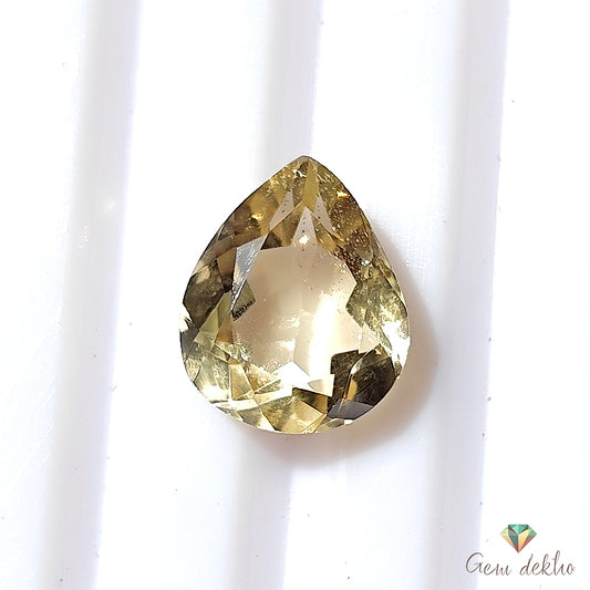 Citrine Teardrop Faceted Cut Stone 11×9 MM 3 Cts.