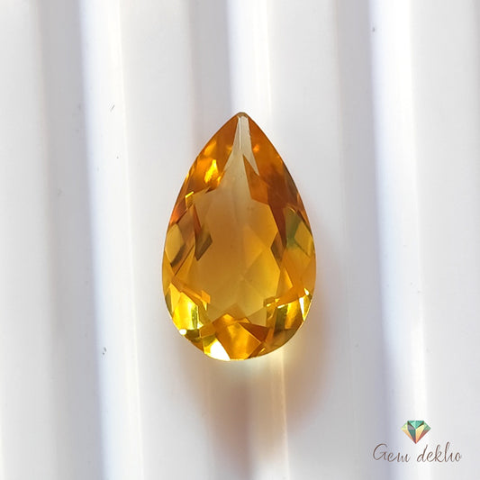 Citrine Pear Faceted Cut Stone 13×8MM 2.50 Cts.