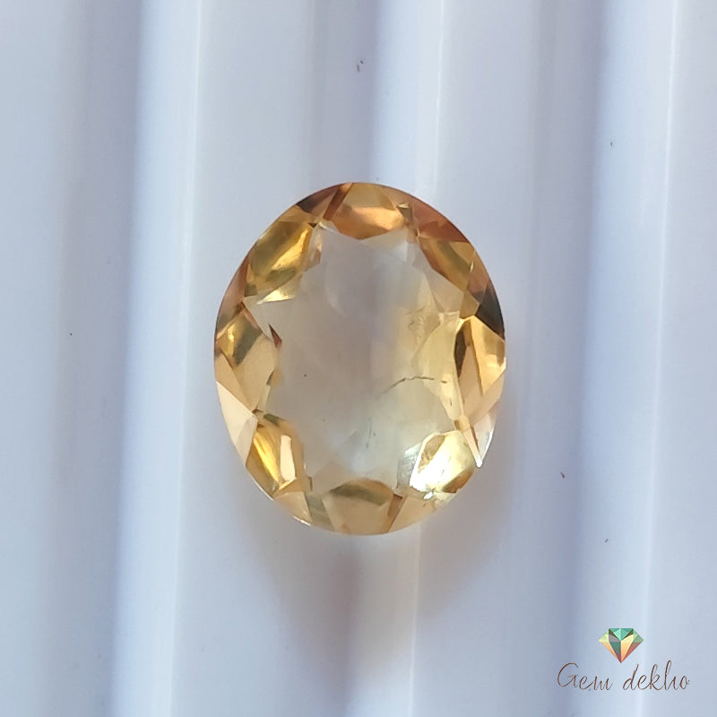 Citrine Oval Faceted Cut Stone 11×10MM 3.35 Cts.