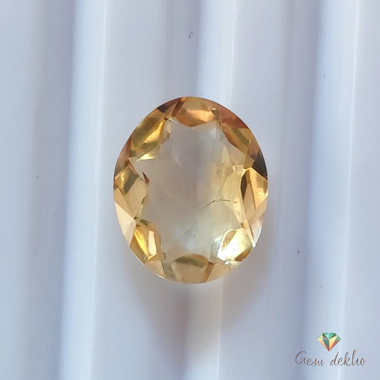 Citrine Oval Faceted Cut Stone 11×10MM 3.35 Cts.
