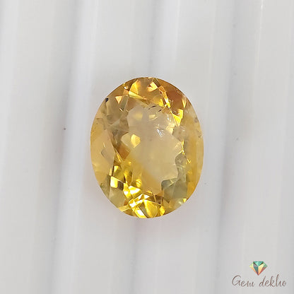 Citrine Oval Faceted Cut 13×10MM 5.70 Cts.