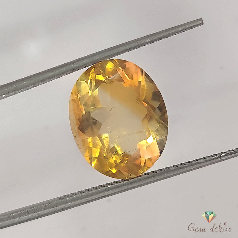 Citrine Oval Faceted Cut 13×10MM 5.70 Cts.