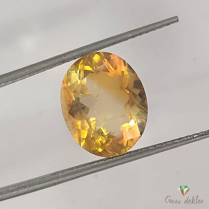 Citrine Oval Faceted Cut 13×10MM 5.70 Cts.