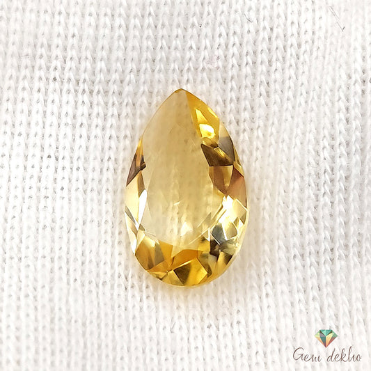 Citrine Pear Faceted Cut 13×8MM 2.50 Cts.